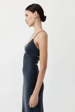 Dresses*St. Agni Soft Silk Bra Bias Slip - Inkwell